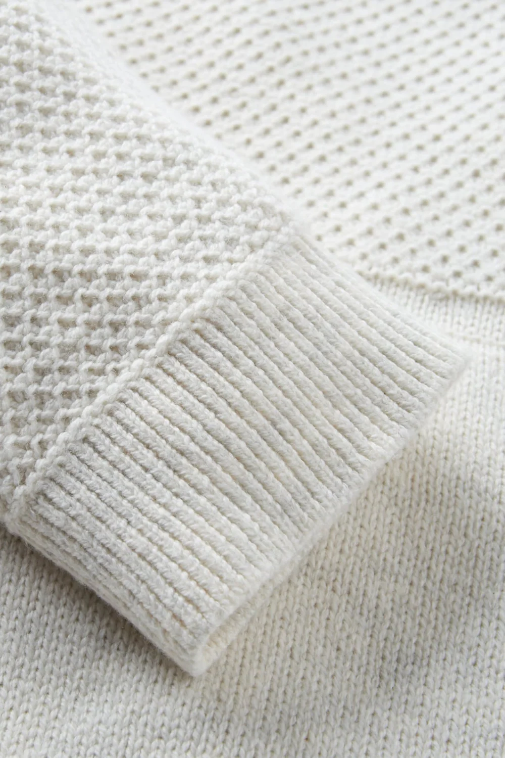 Passenger Cove Organic Cotton Knitted Hoodie Off White - Image 2