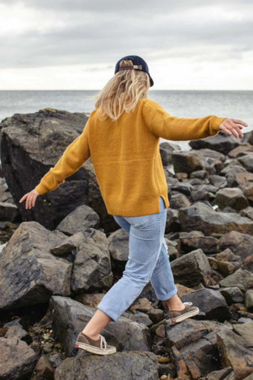 Passenger Cove Organic Cotton Knitted Jumper Heritage Yellow - Image 3