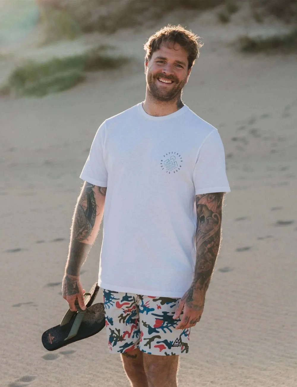 Passenger Escapism Recycled Cotton T-Shirt White - Image 3