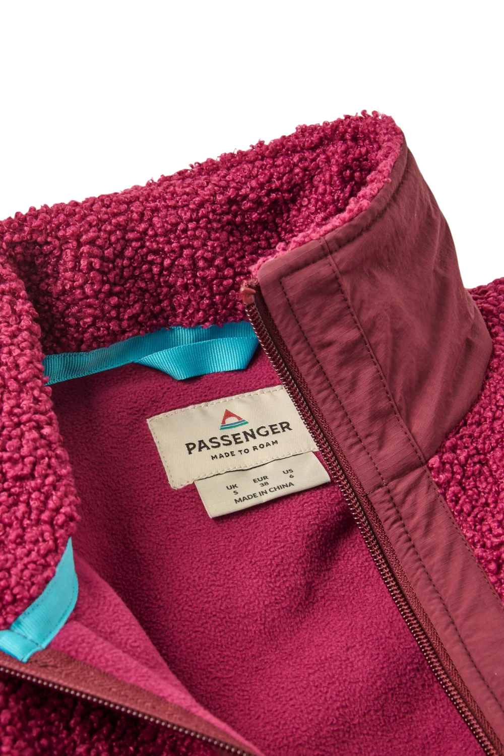 Passenger Oak Teddy Long Line Fleece Fig Wild Berry - Image 2