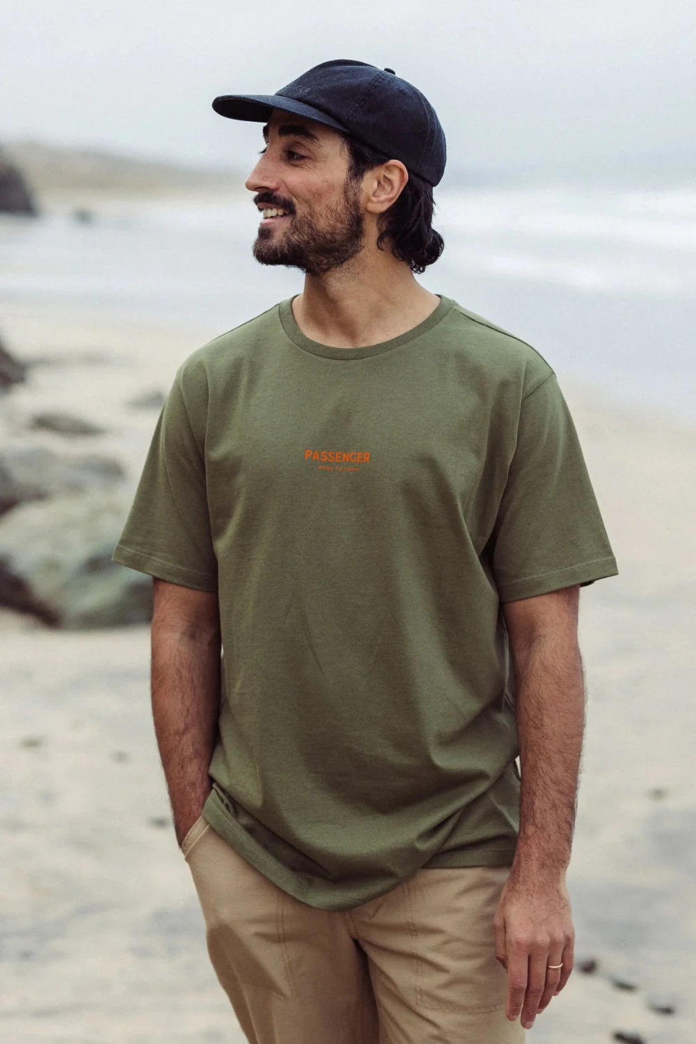 Passenger Passenger Recycled Mens Cotton T-Shirt Khaki - Image 4