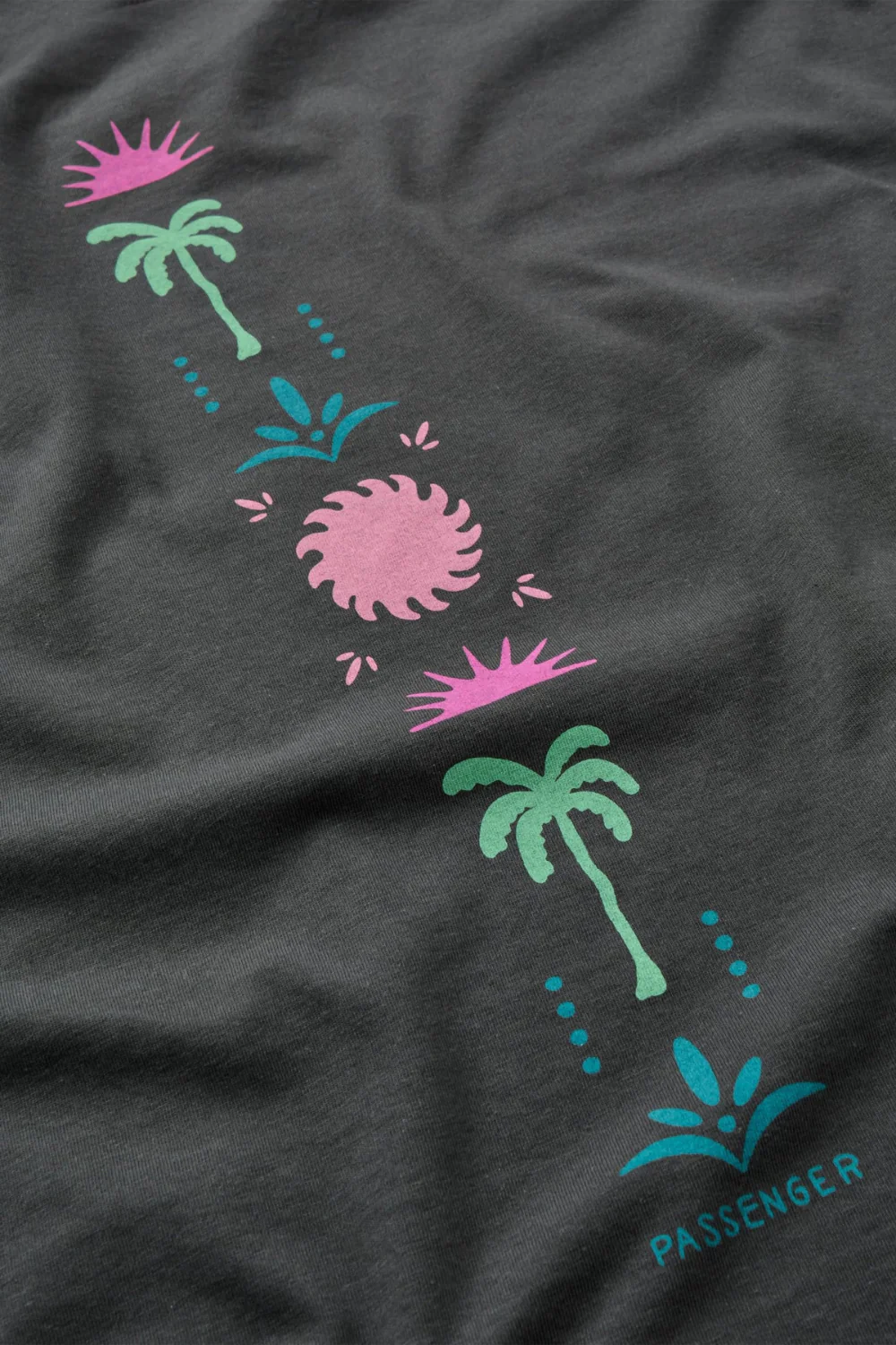 Passenger Stack Womens Pocket T-Shirt Faded Black - Image 4