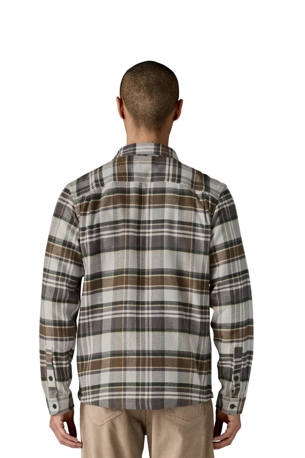Patagonia Mens Fjord Flannel Shirt Blizzard Salt Grey - Image 2