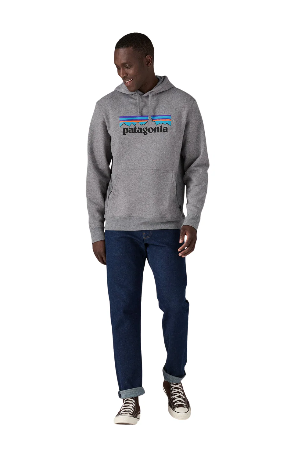 Patagonia Mens P-6 Logo Uprisal Hoodie Gravel Heather - Image 3