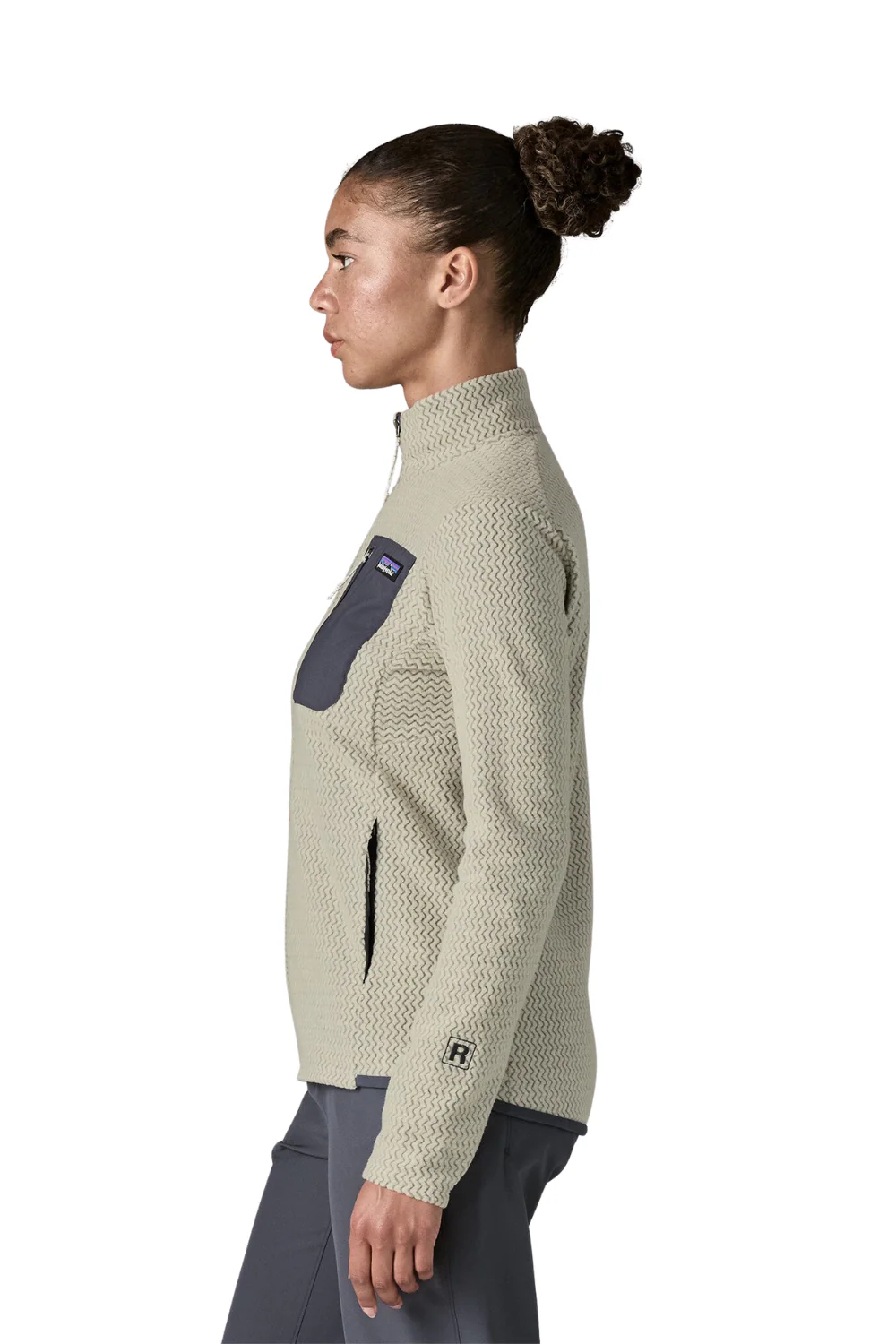 Patagonia Womens R1 Air Fleece Jacket Wool White - Image 3