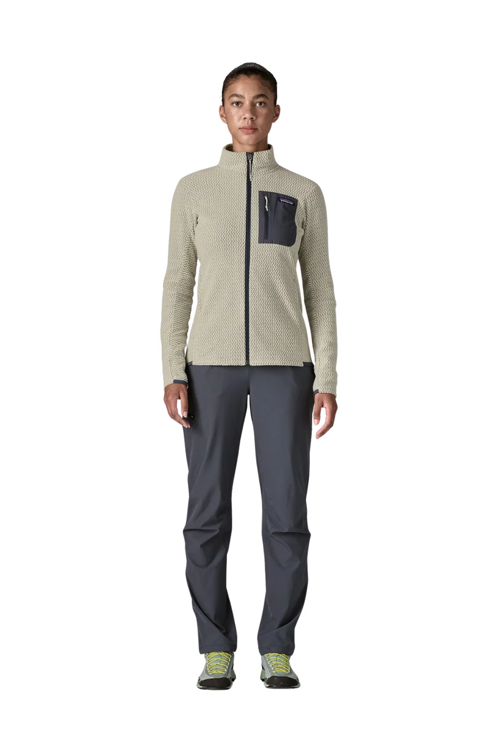 Patagonia Womens R1 Air Fleece Jacket Wool White - Image 4