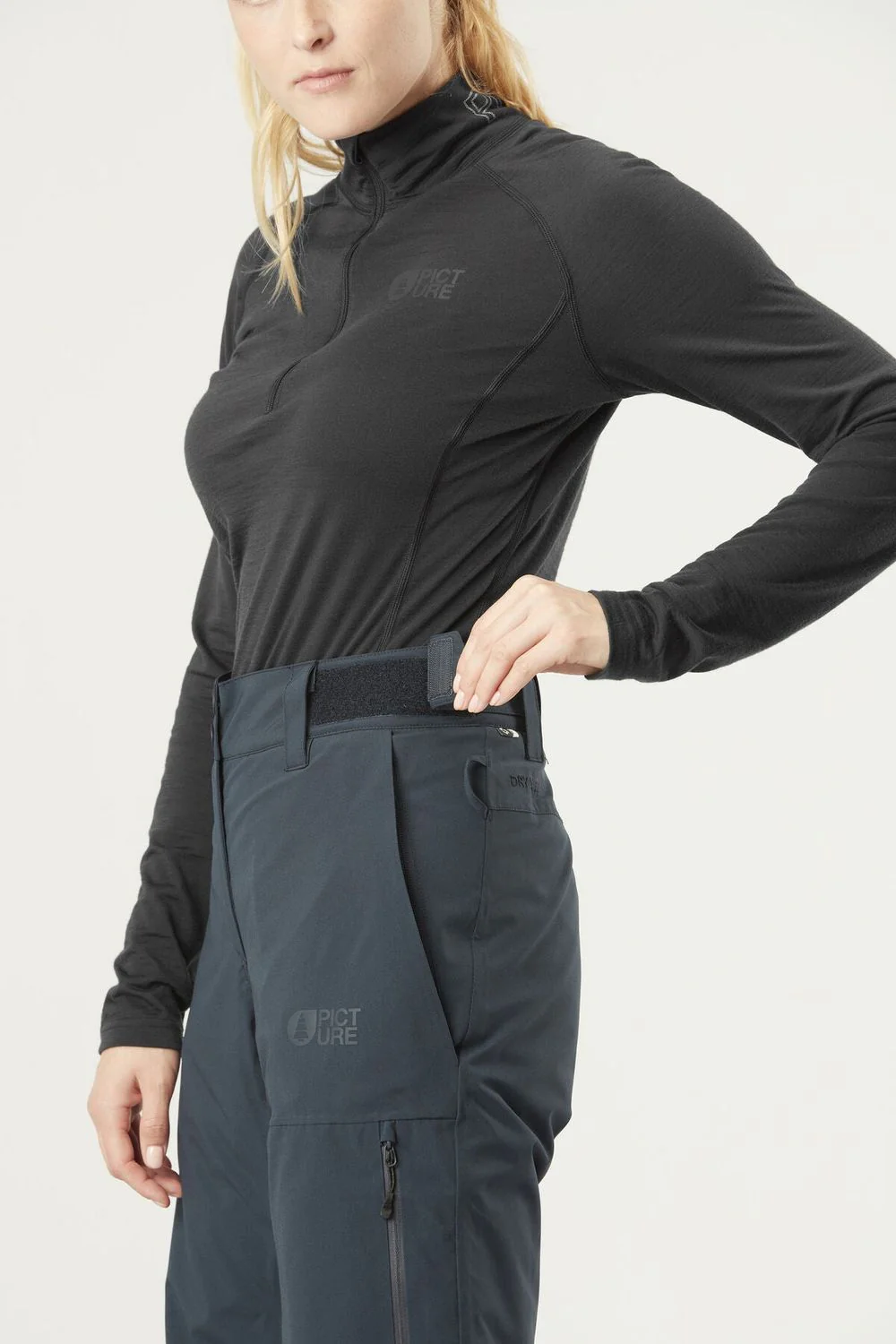 Picture Hermiance Womens Ski and Snowboard Pants Dark Blue - Image 6