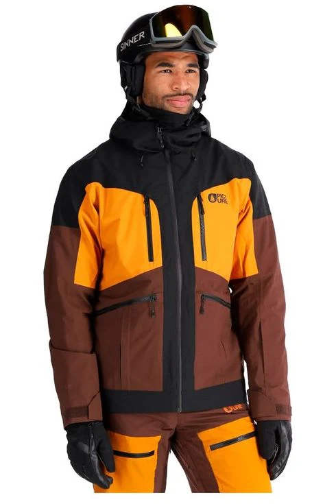 Picture Naikoon Ski and Snowboard Jacket Black Chicory Honey