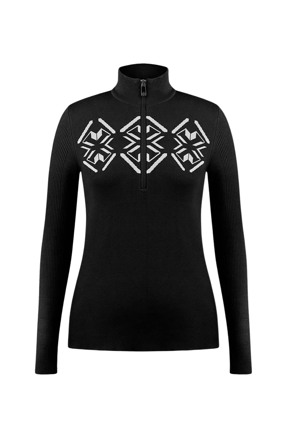 Poirve Blanc Adele Womens Knit Sweater Black