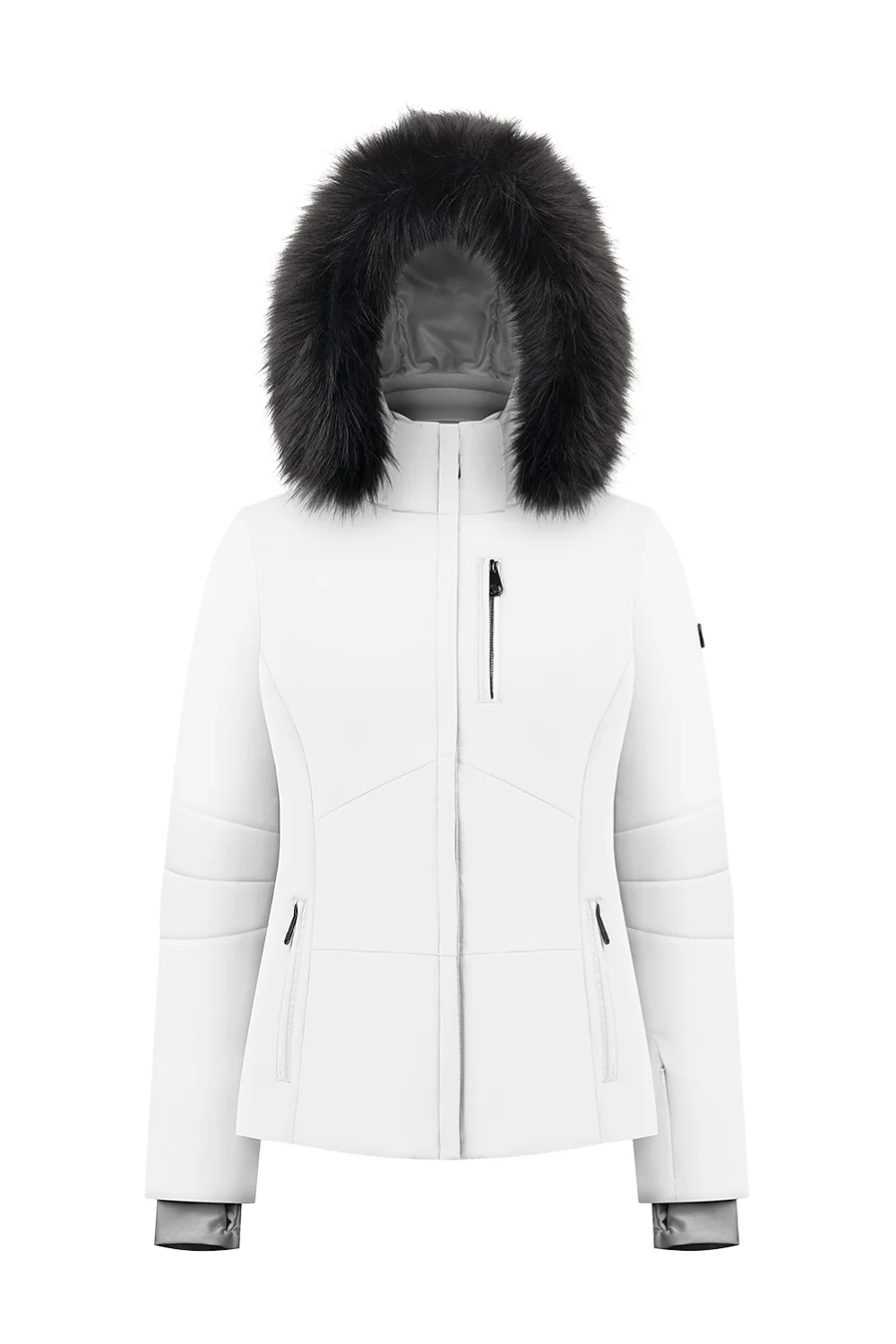 Poirve Blanc Womens Fake Fur Trim Band Black - Image 2