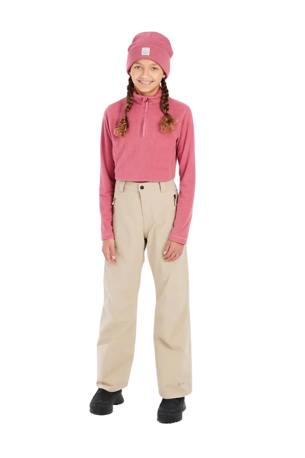 Protest Mutey Junior 1/4 Zip Top Rose Dust - Image 3