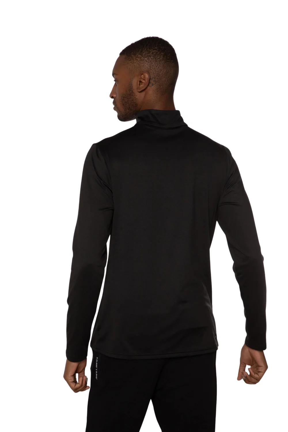 Protest Rewill Mens 1/4 Zip Mid Layer Top True Black - Image 2