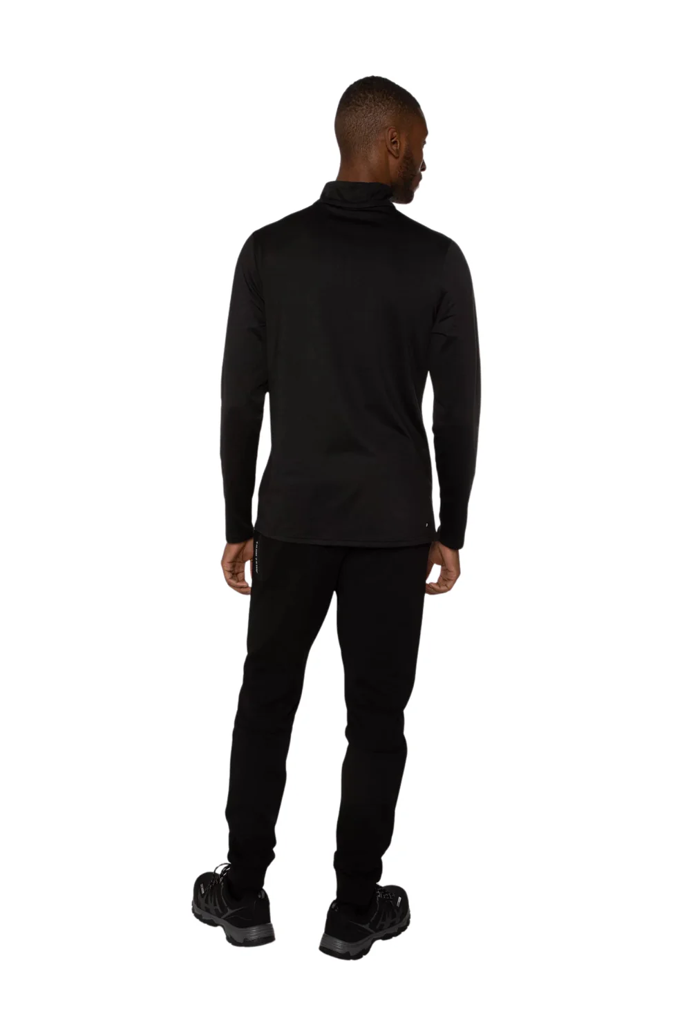 Protest Rewill Mens 1/4 Zip Mid Layer Top True Black - Image 5