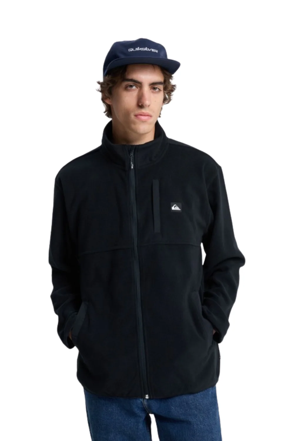 Quiksilver Mens No Destination Full Zip Fleece Black