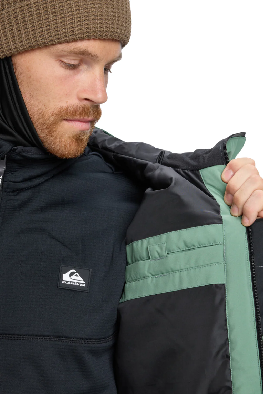 Quiksilver Mens Sycamore Block 20K Technical Ski and Snowboard Jacket Dark Ivy - Image 7