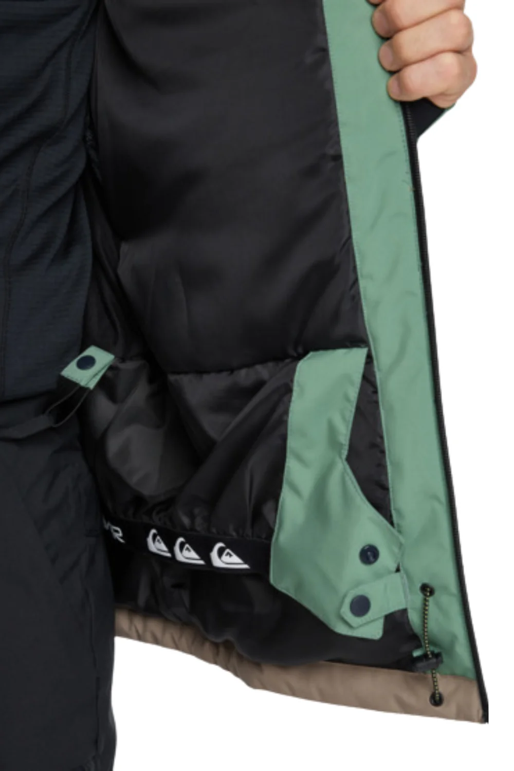 Quiksilver Mens Sycamore Block 20K Technical Ski and Snowboard Jacket Dark Ivy - Image 9