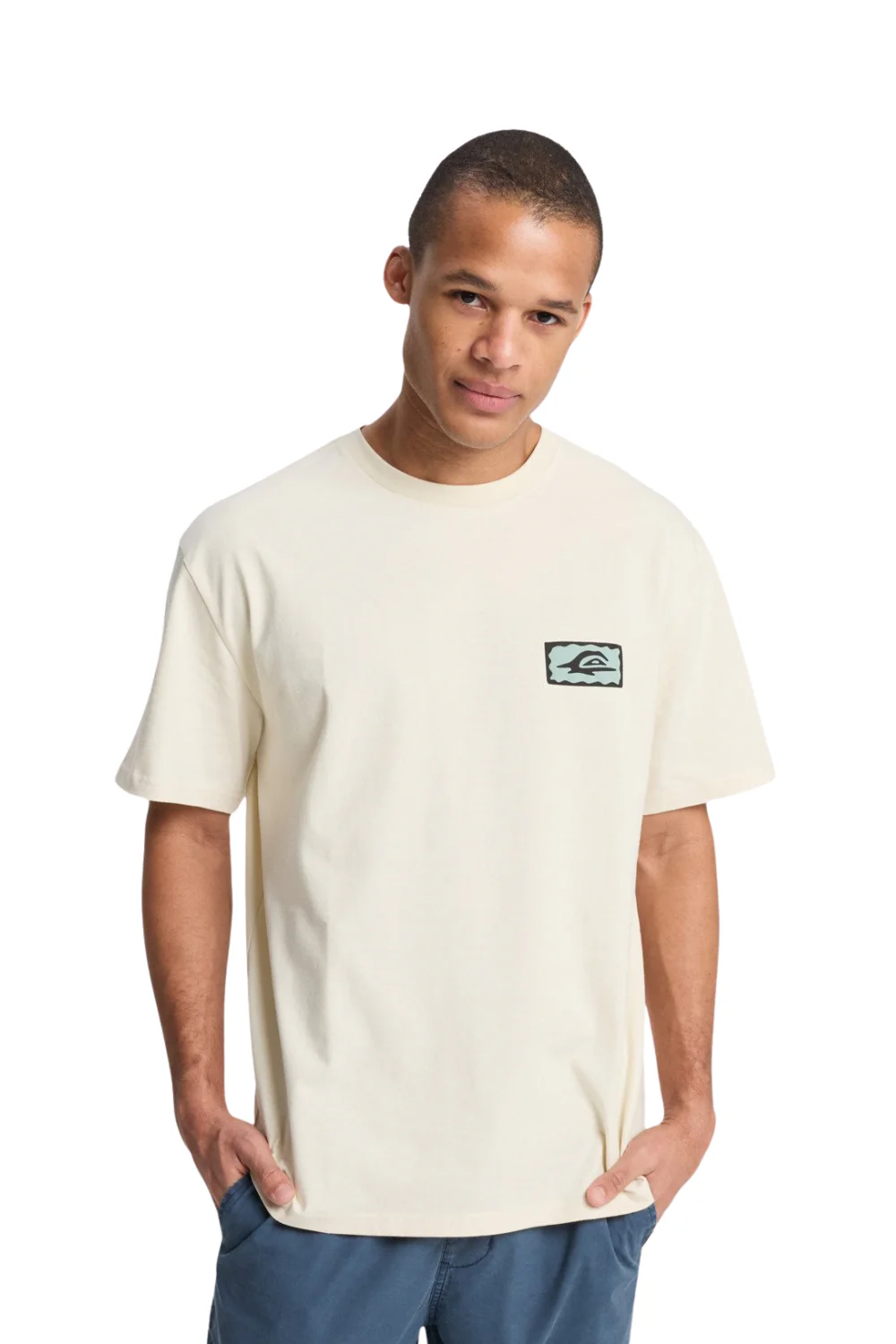 Quiksilver Serenity Splash Mens T-Shirt Bone White - Image 2
