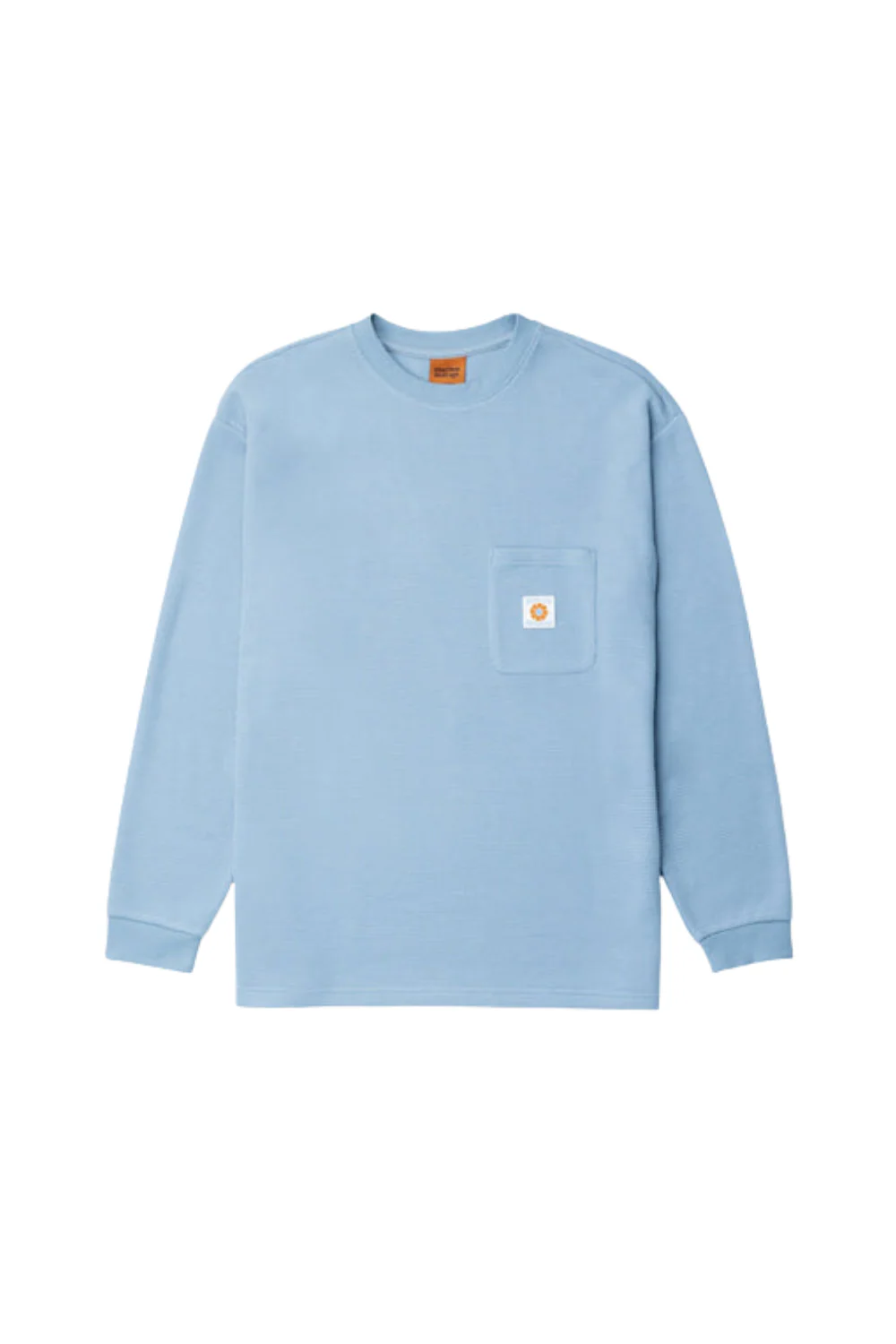 Rhythm Vintage Pocket Waffle Knit Long Sleeve T-Shirt Slate