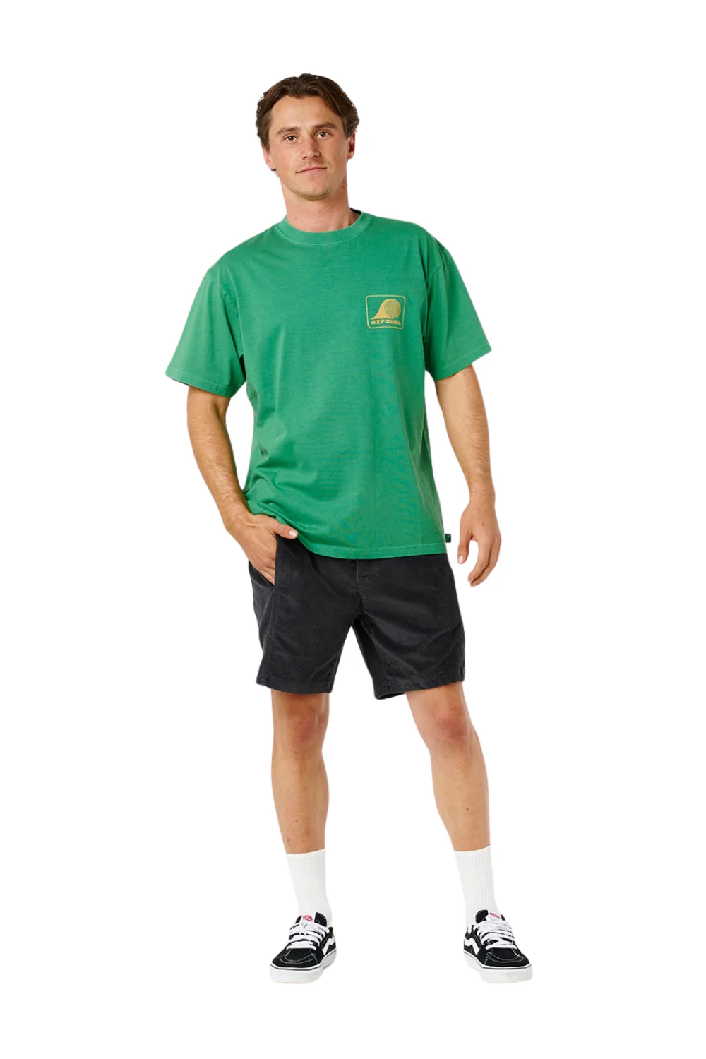 Rip Curl Artist Of The Search Rolling Wave Mens T-Shirt Leaf Green - Image 5