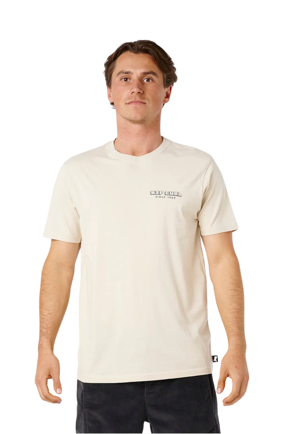 Rip Curl Artist Of The Search Sailboat Mens T-Shirt Vintage White - Image 2