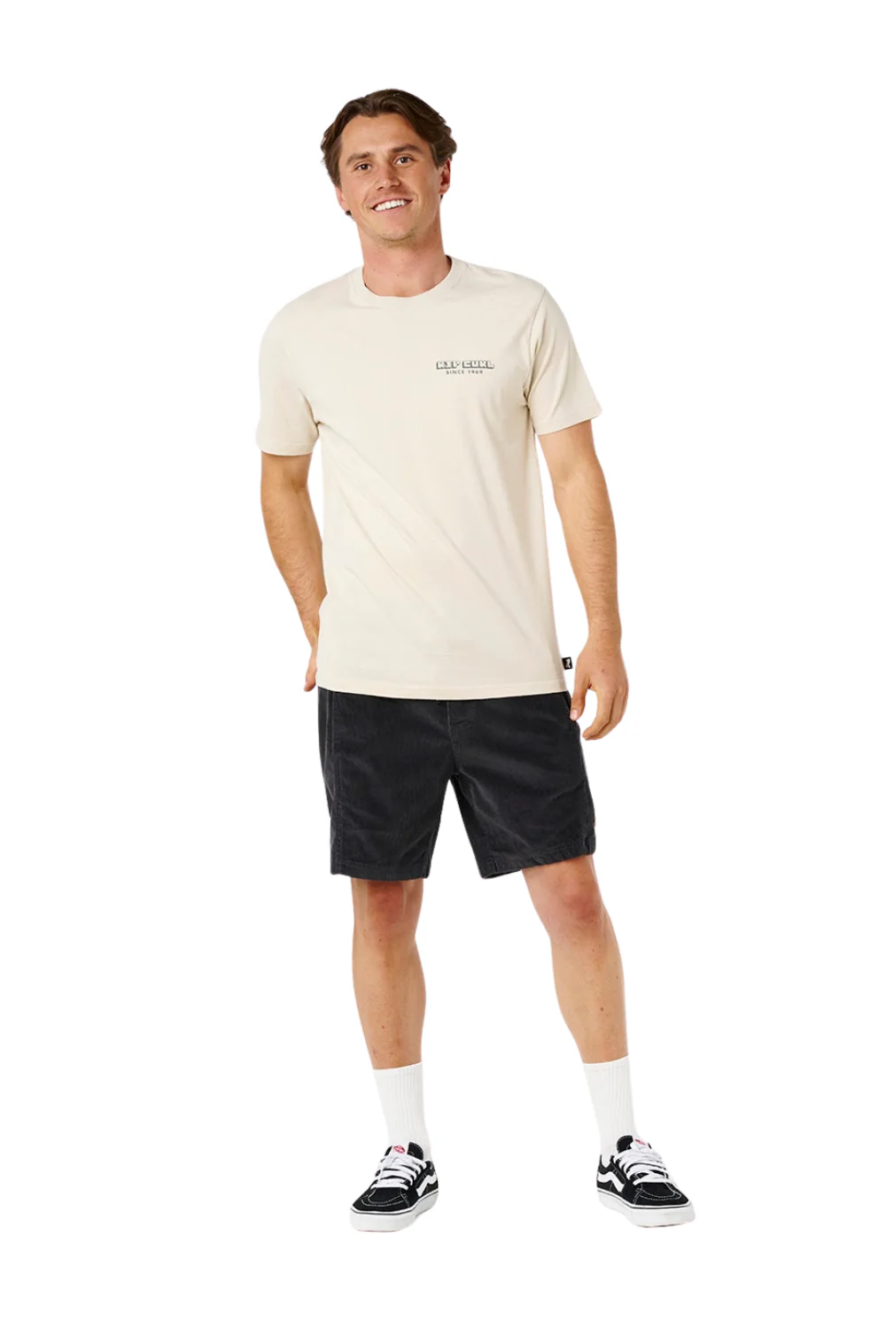 Rip Curl Artist Of The Search Sailboat Mens T-Shirt Vintage White - Image 4