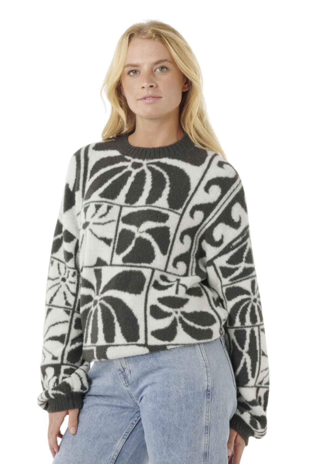 Rip Curl Artist Of The Search Ty Williams Jacquard Crew Black - Image 2