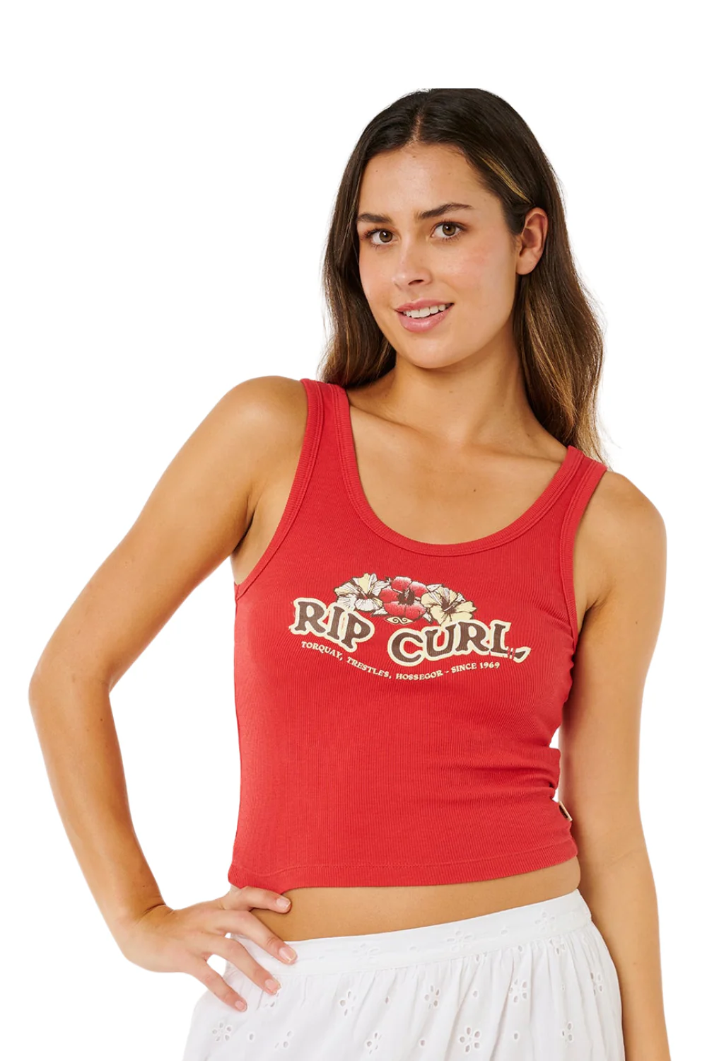 Rip Curl Bells Womens Tank Top Deep Red - Image 6
