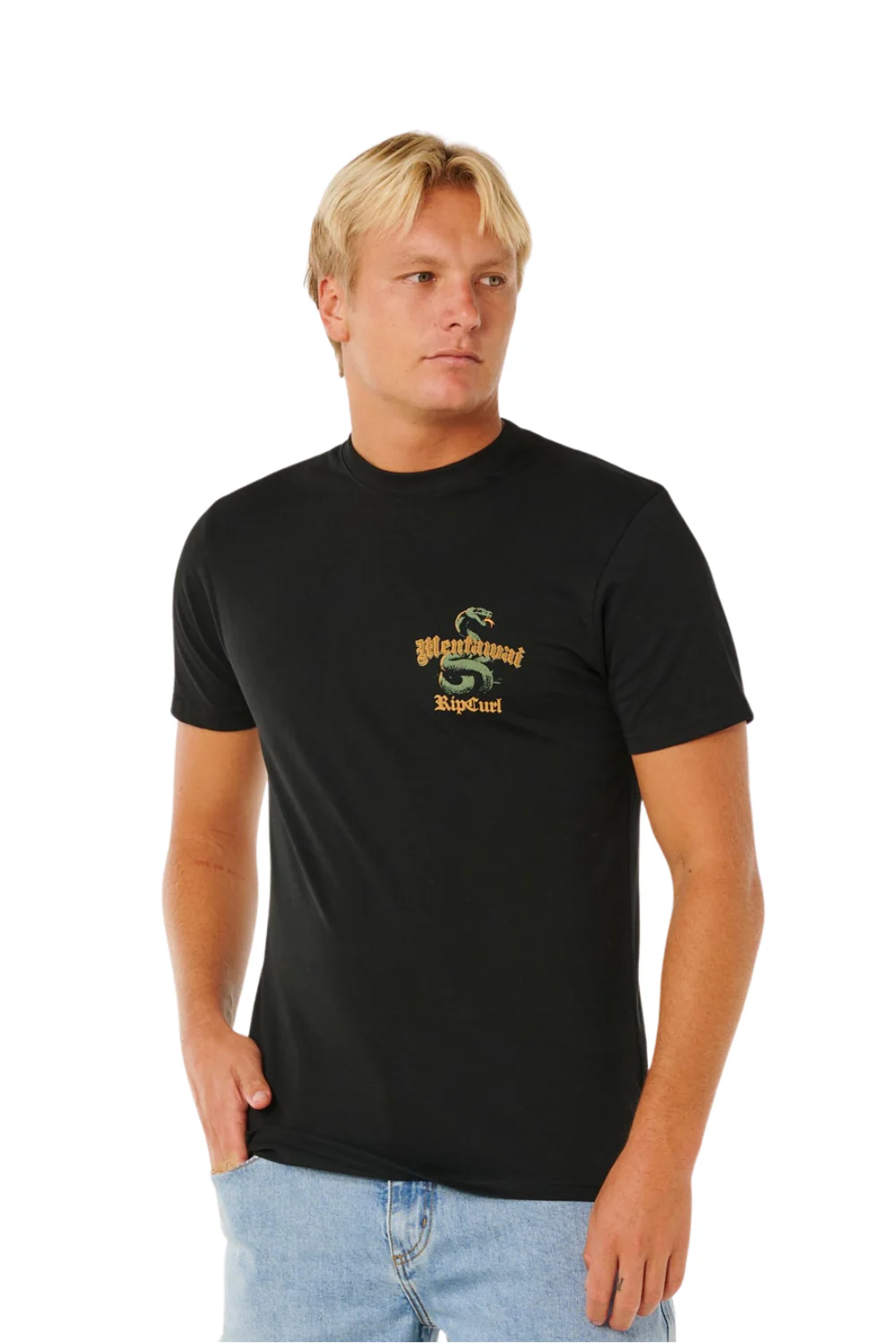 Rip Curl Desti Animals Mens T-Shirt Black - Image 2