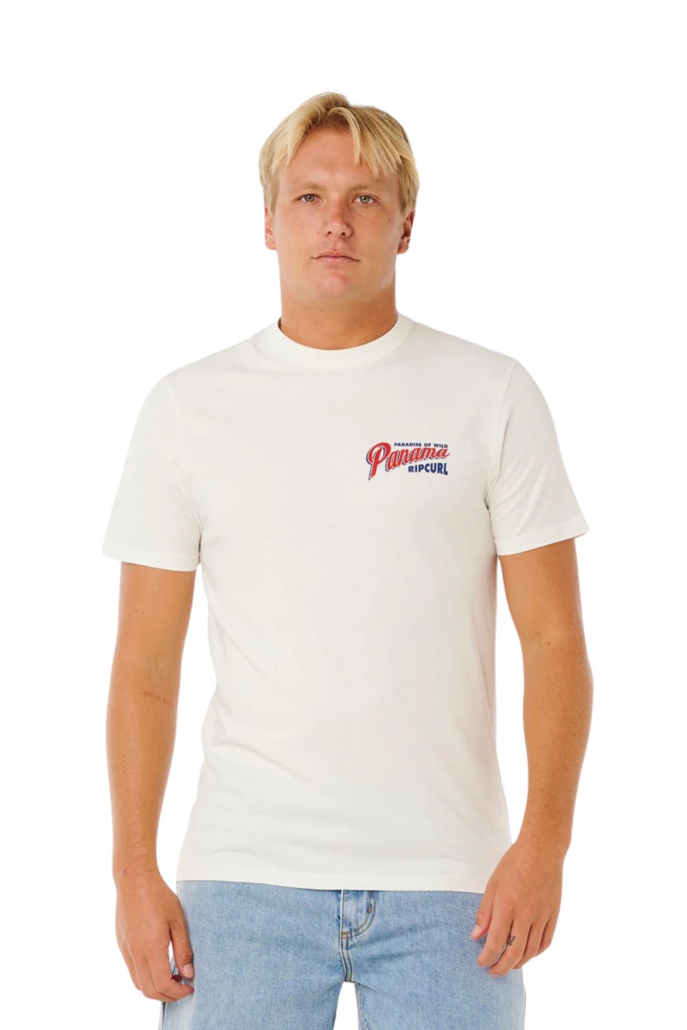 Rip Curl Desti Animals Mens T-Shirt Bone - Image 2