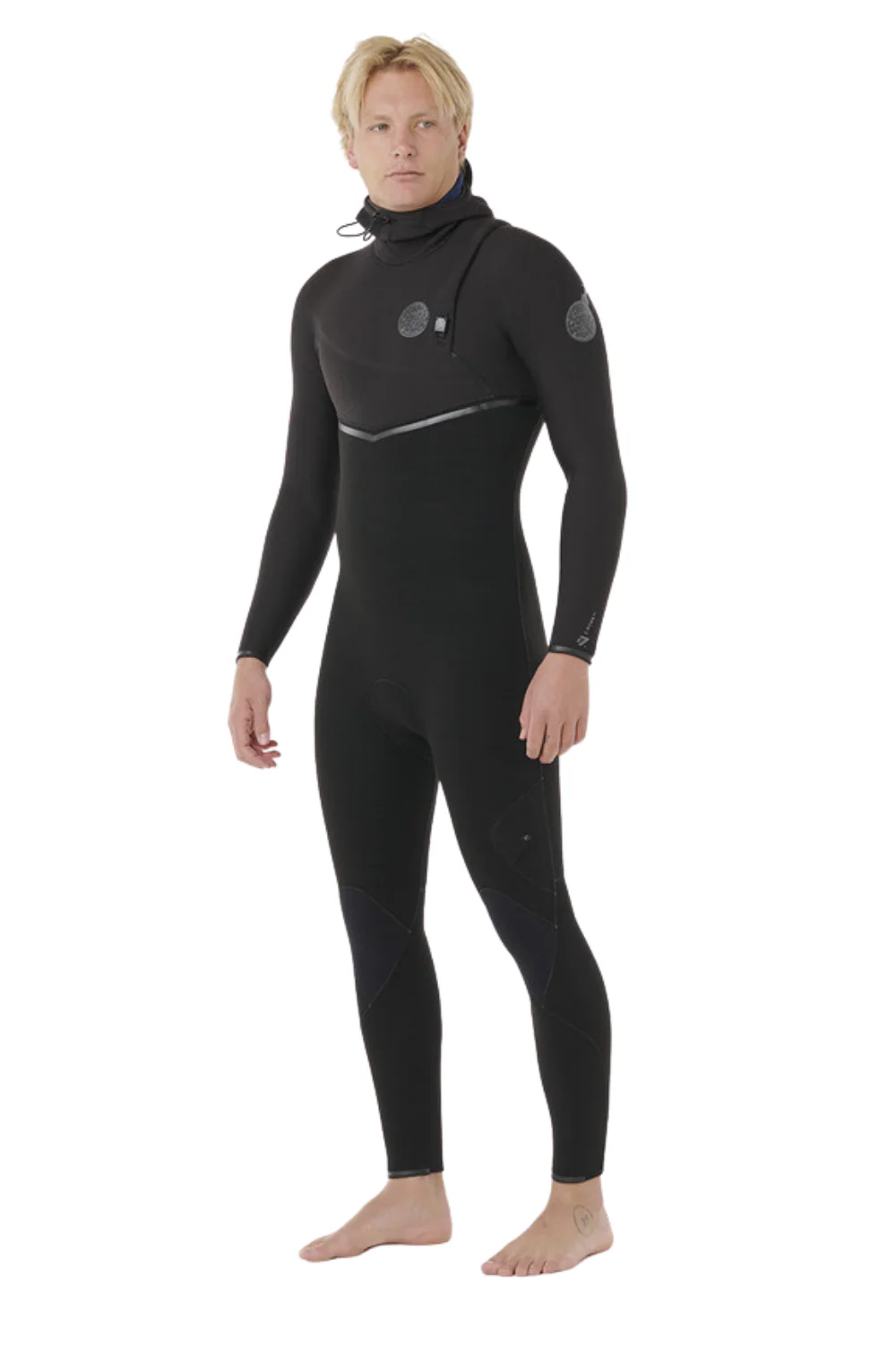 Rip Curl E Bomb 5/4mm Zip Free Hooded Wetsuit Black - Image 5