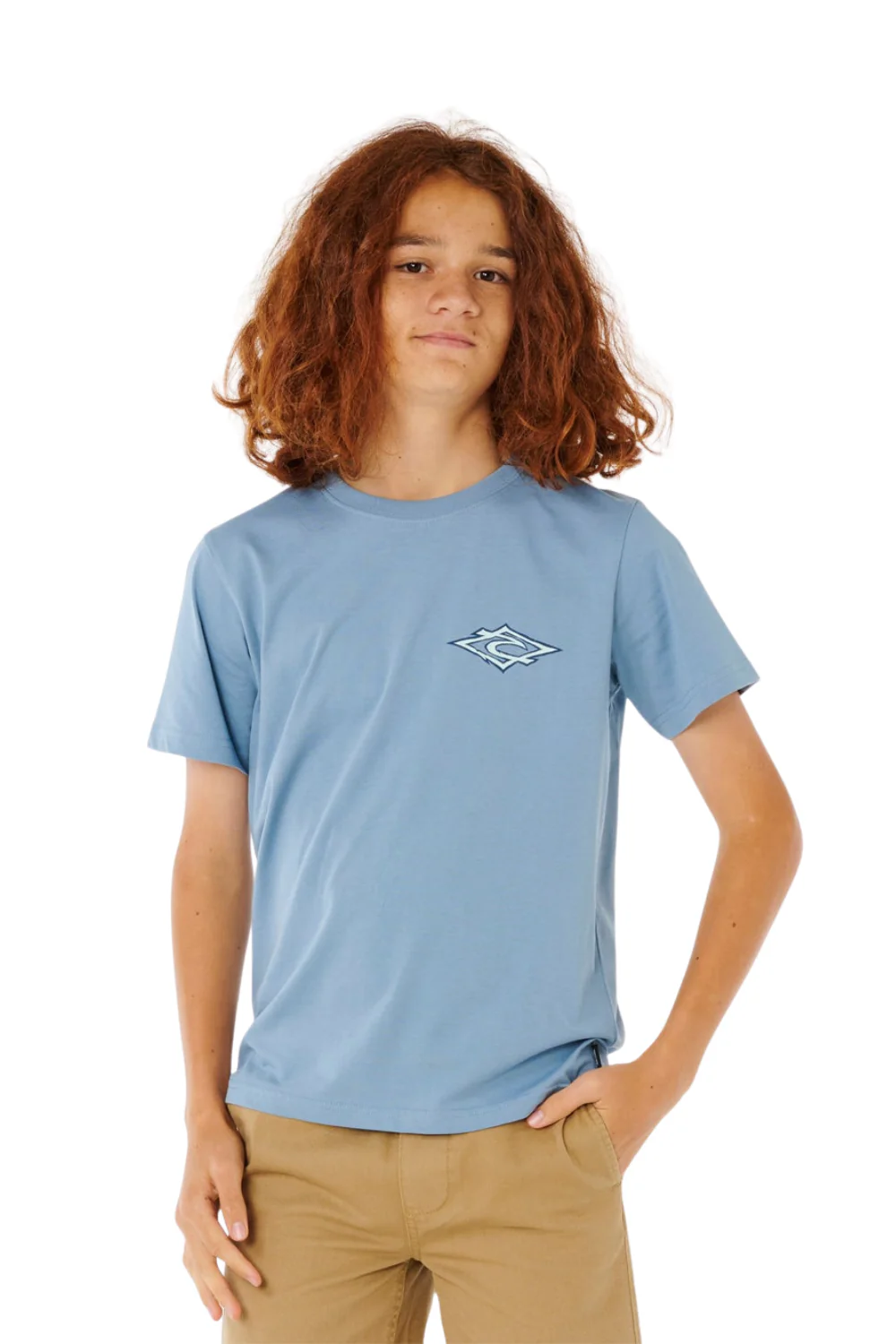 Rip Curl Hazey Days Boys T-Shirt Faded Denim - Image 2