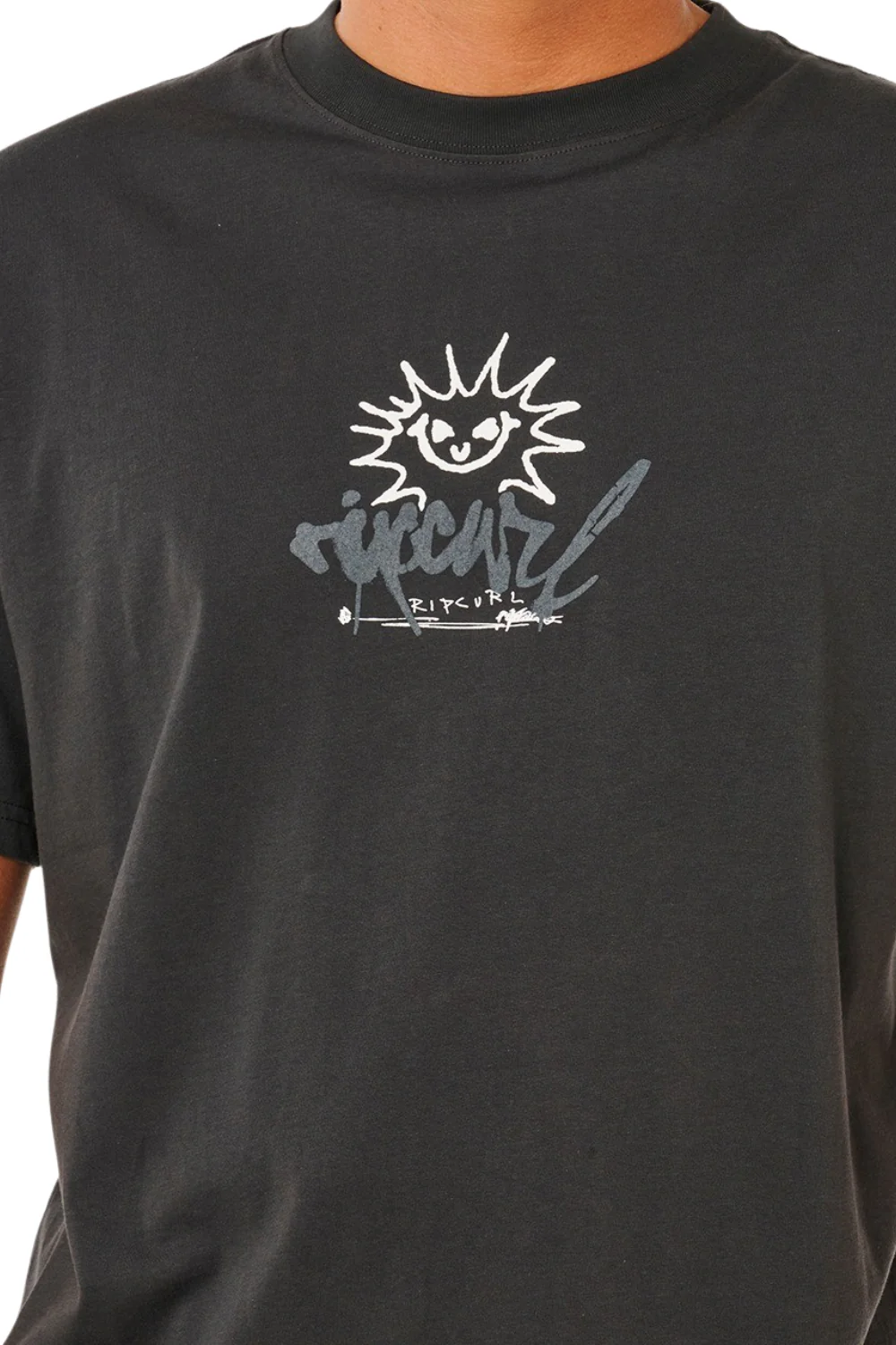Rip Curl Inner Visions Rotten Sun Mens T-Shirt Washed Black - Image 4