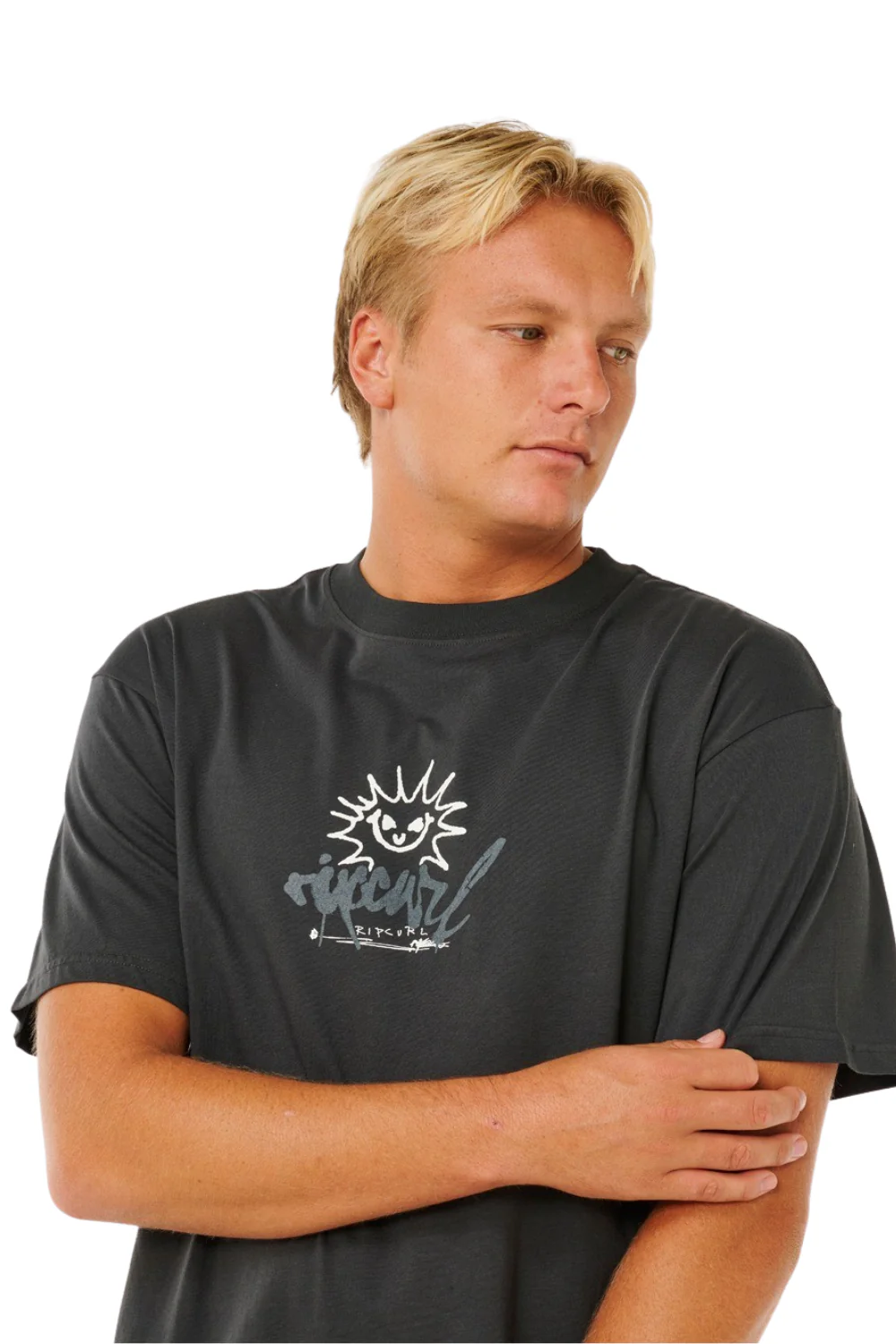 Rip Curl Inner Visions Rotten Sun Mens T-Shirt Washed Black - Image 5