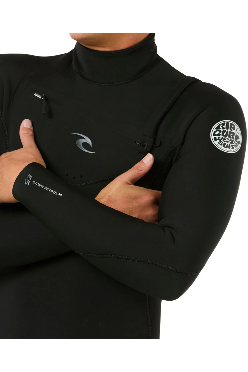 Rip Curl Mens Dawn Patrol 5/3mm Chest Zip Wetsuit Black - Image 5