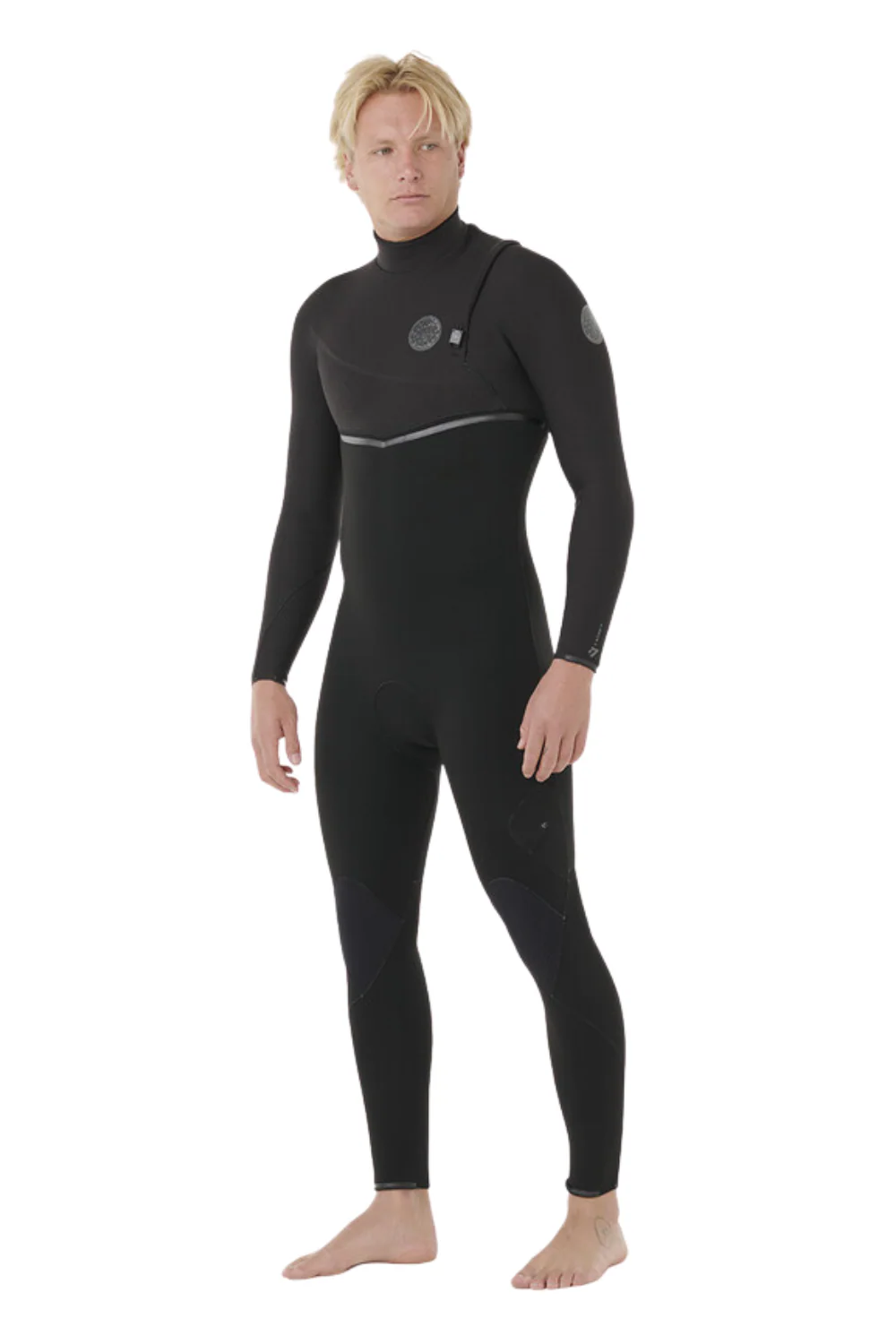 Rip Curl Mens E Bomb 5/3mm Zip Free Wetsuit Black - Image 5