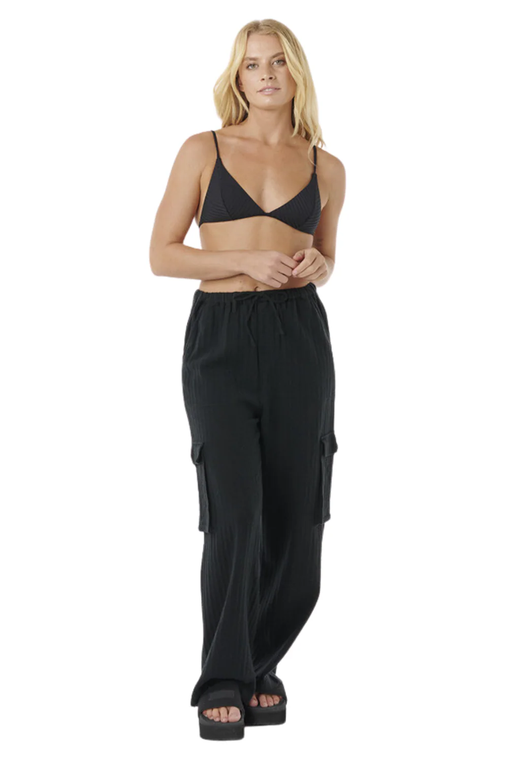 Rip Curl Oceanic Textured Pant Washed Black - Image 3