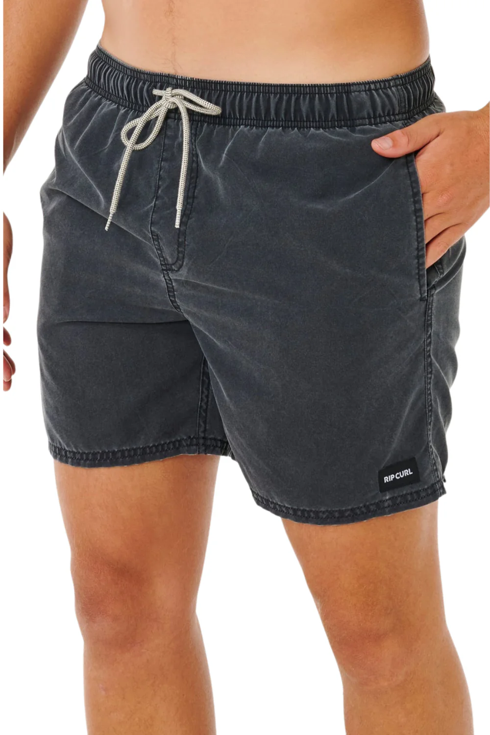 Rip Curl Offset Mens Washed Volley Shorts Black - Image 4