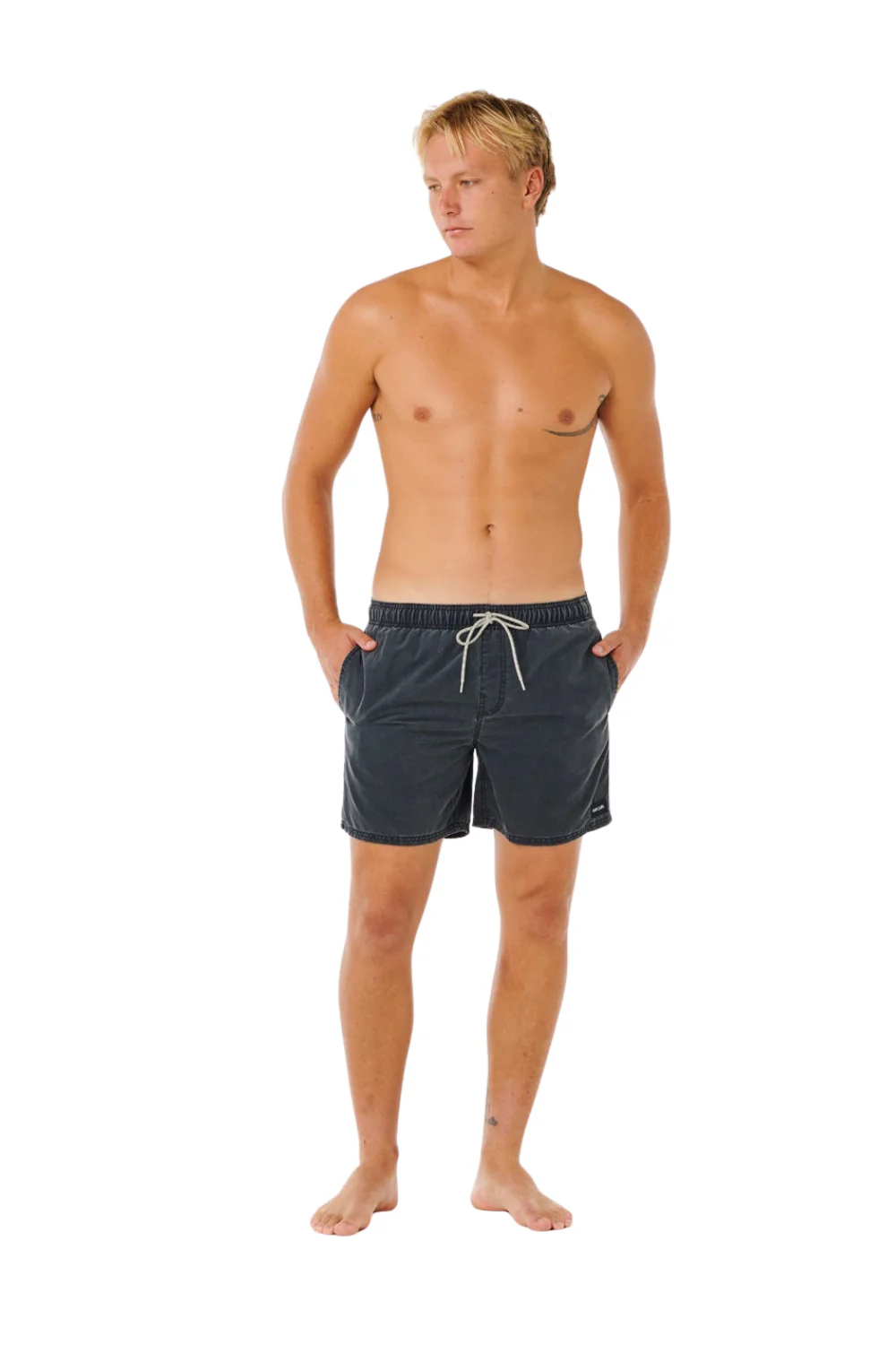 Rip Curl Offset Mens Washed Volley Shorts Black - Image 5