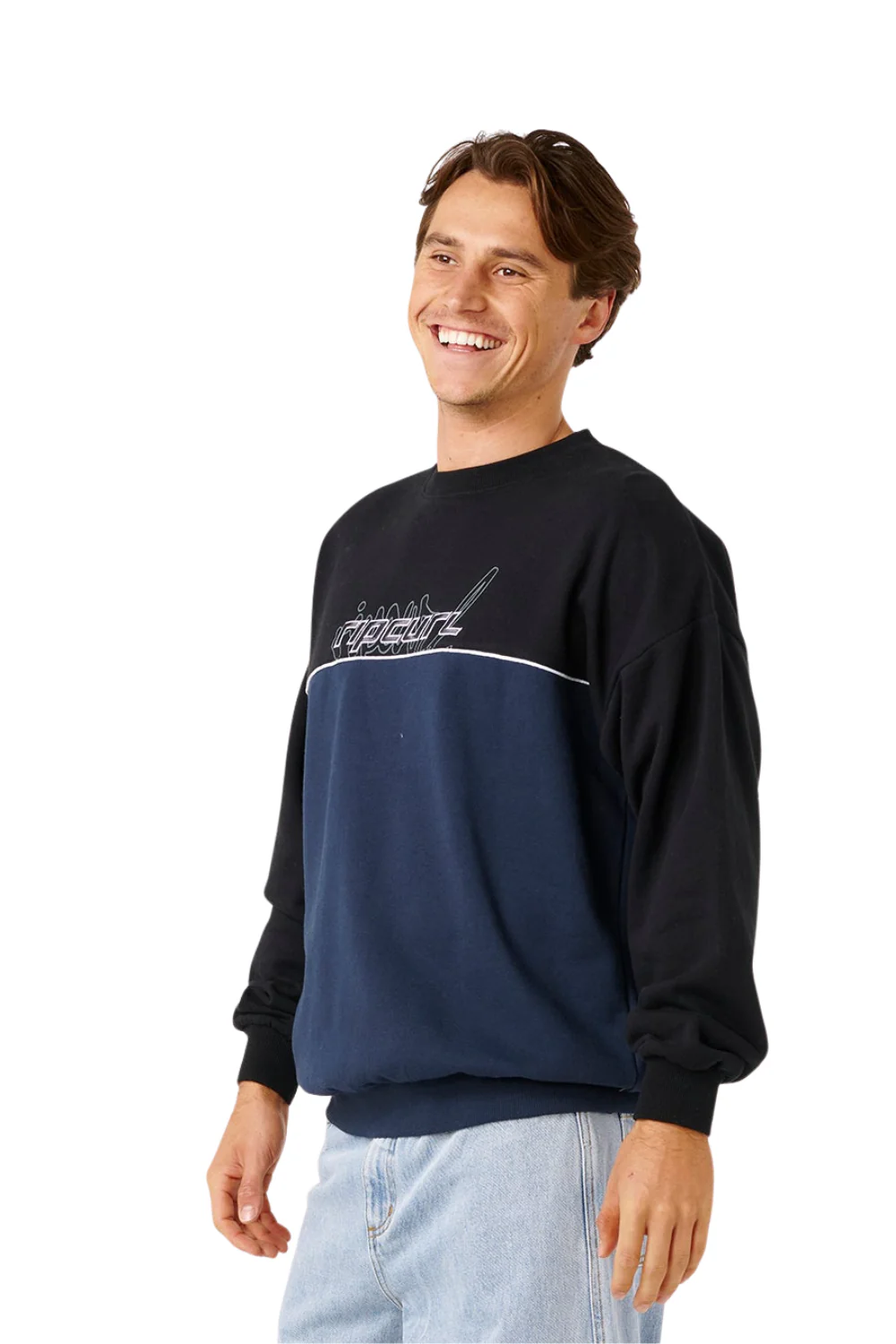 Rip Curl Panel Beater Mens Crew Black - Image 4