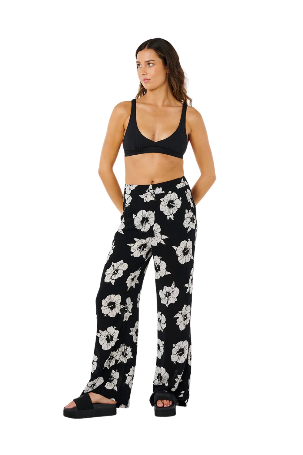 Rip Curl Party Pack Womens Beach Pants Black/Off White - Image 5