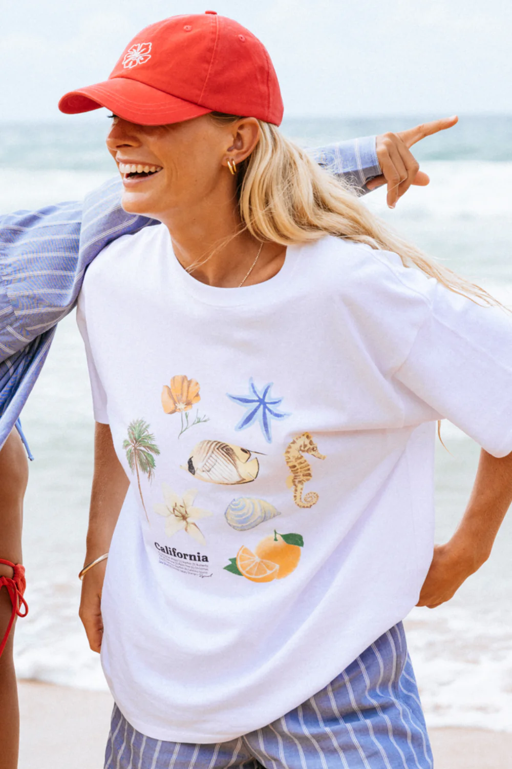 Rip Curl Poolside Heritage Womens T-Shirt Optical White - Image 6