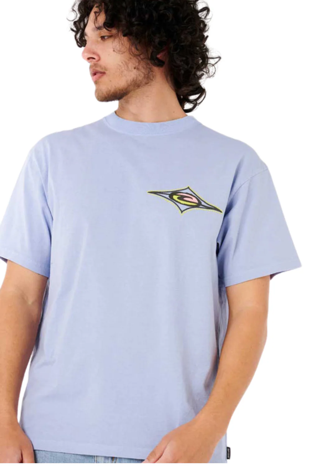 Rip Curl Raw Energy Maxxed Short Sleeve T-Shirt Light Blue - Image 5