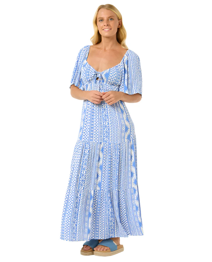 Rip Curl San Carlos S/S Maxi Dress Blue