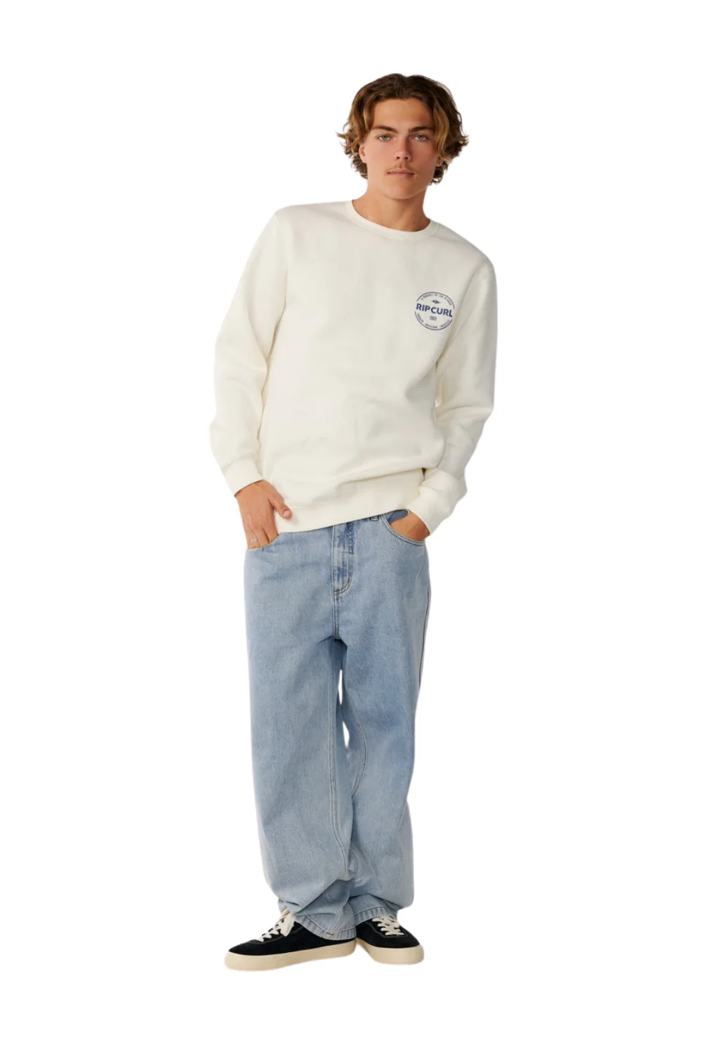 Rip Curl Staple Mens Crew Bone - Image 4
