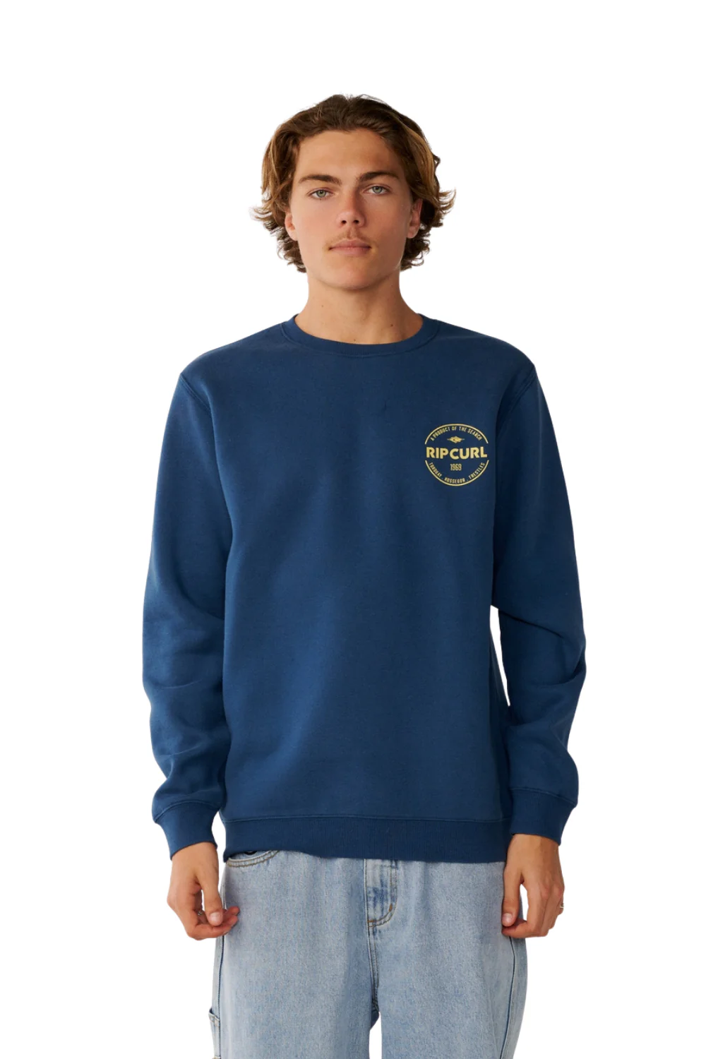 Rip Curl Staple Mens Crew Light Navy