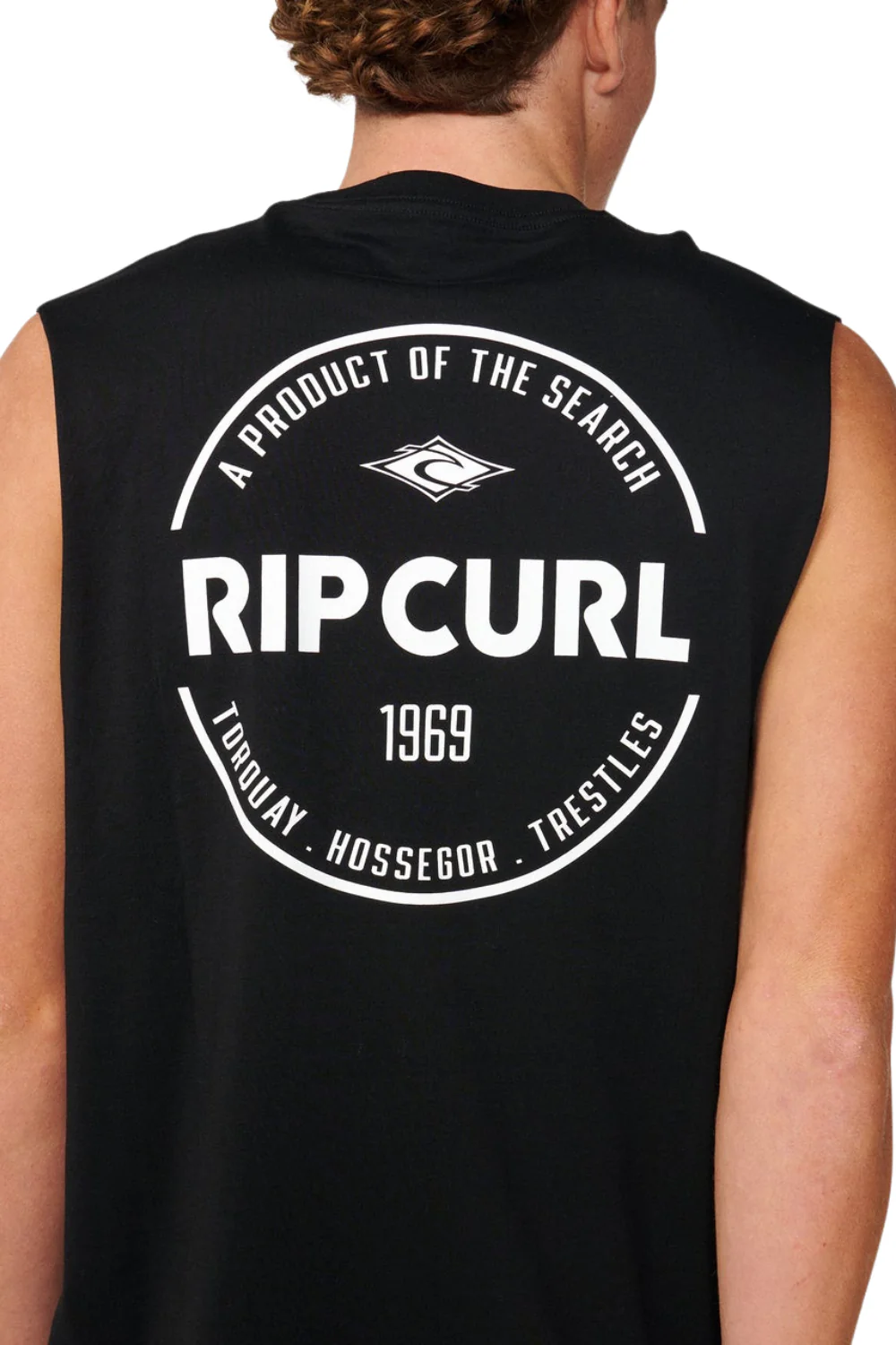 Rip Curl Staple Mens Muscle Vest Black - Image 5