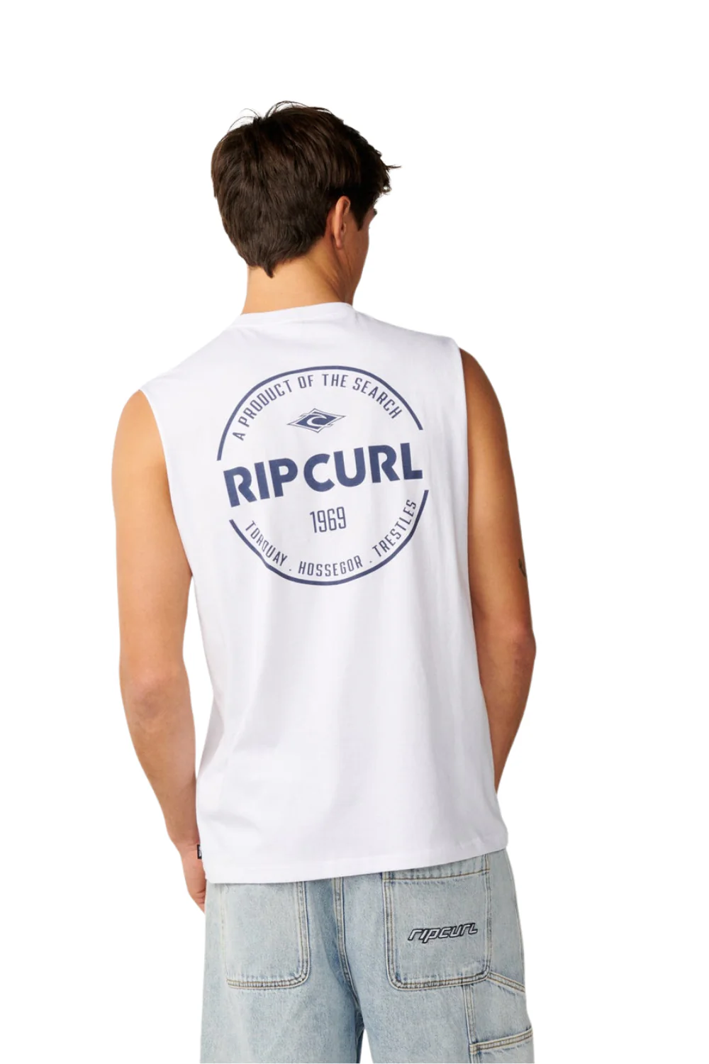 Rip Curl Staple Mens Muscle Vest White