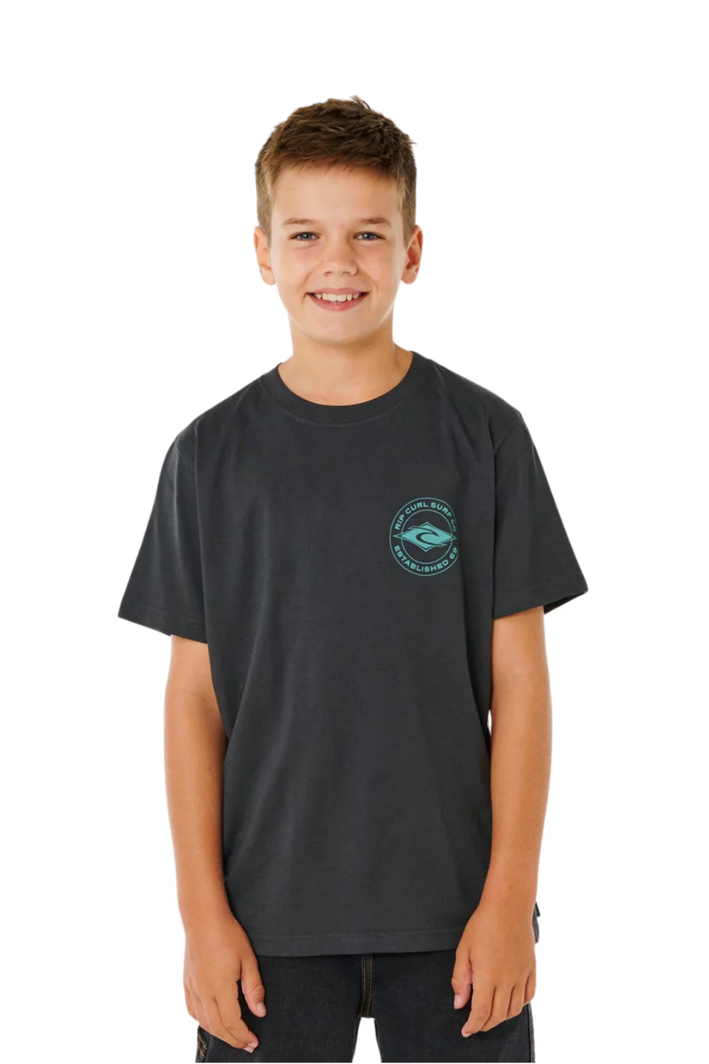 Rip Curl Stapler Boys T-Shirt Washed Black - Image 2