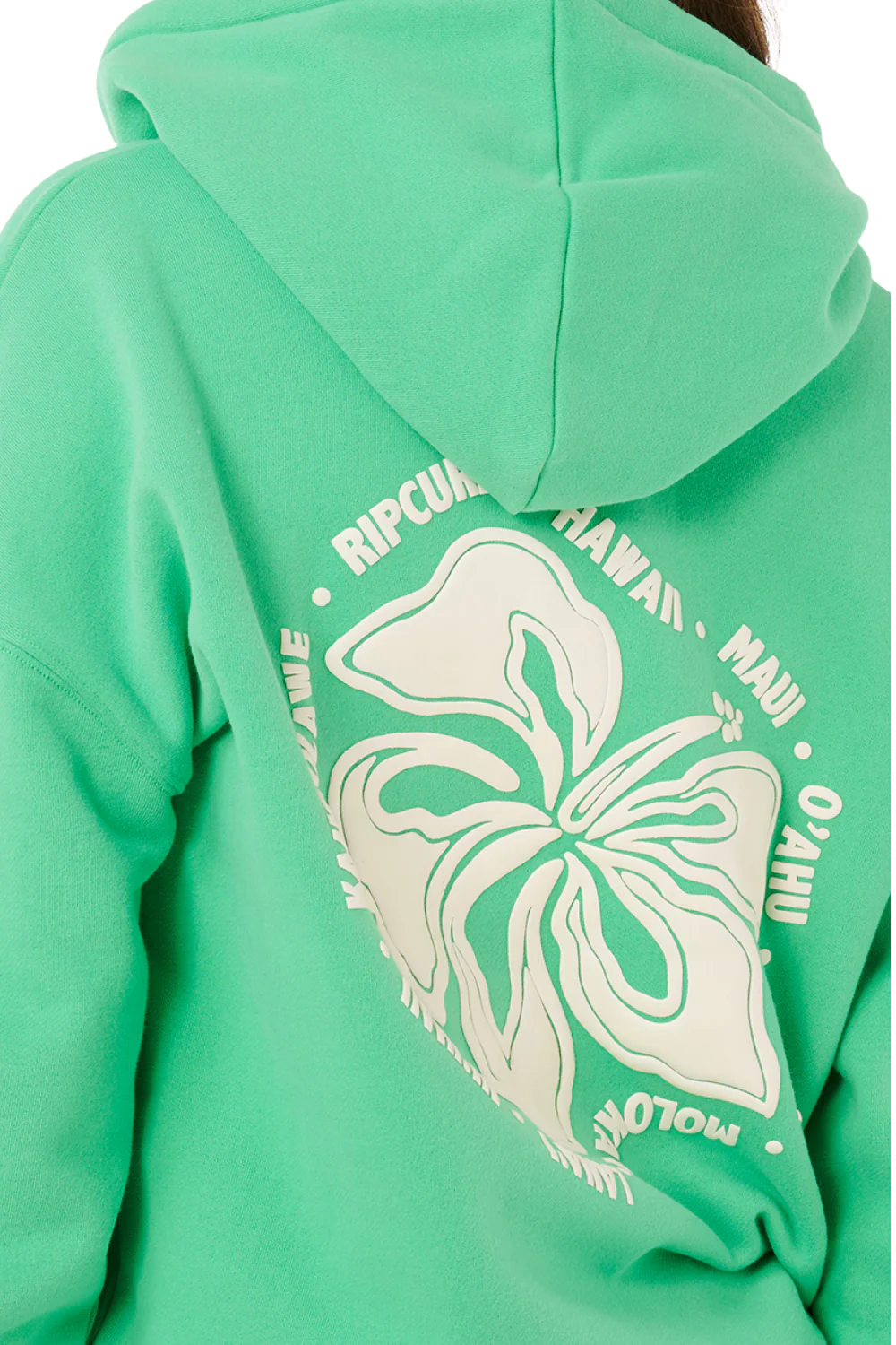 Rip Curl Surf Puff Heritage Womens Hoodie Green - Image 3
