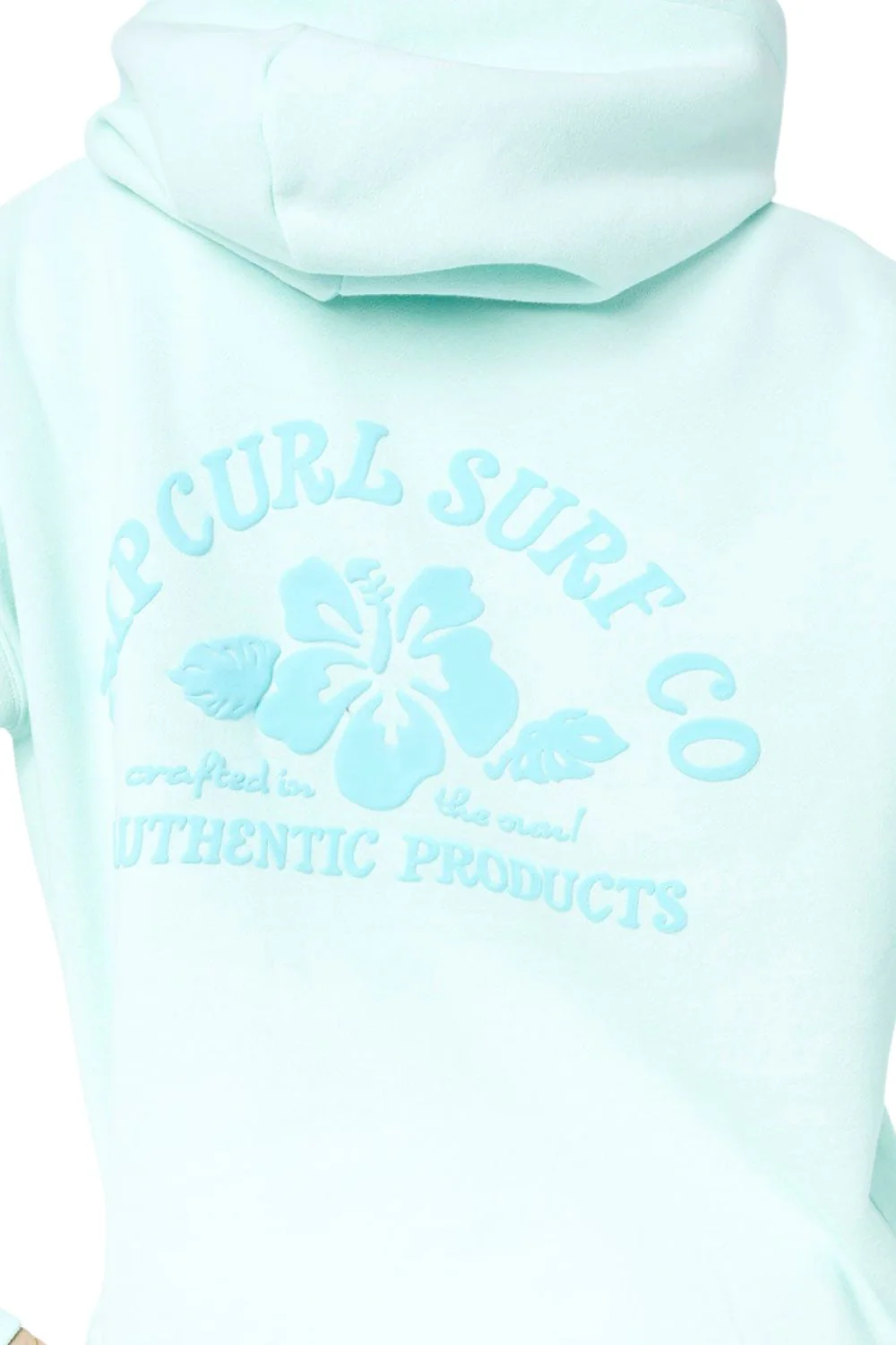 Rip Curl Surf Puff Heritage Womens Hoodie Light Blue - Image 5
